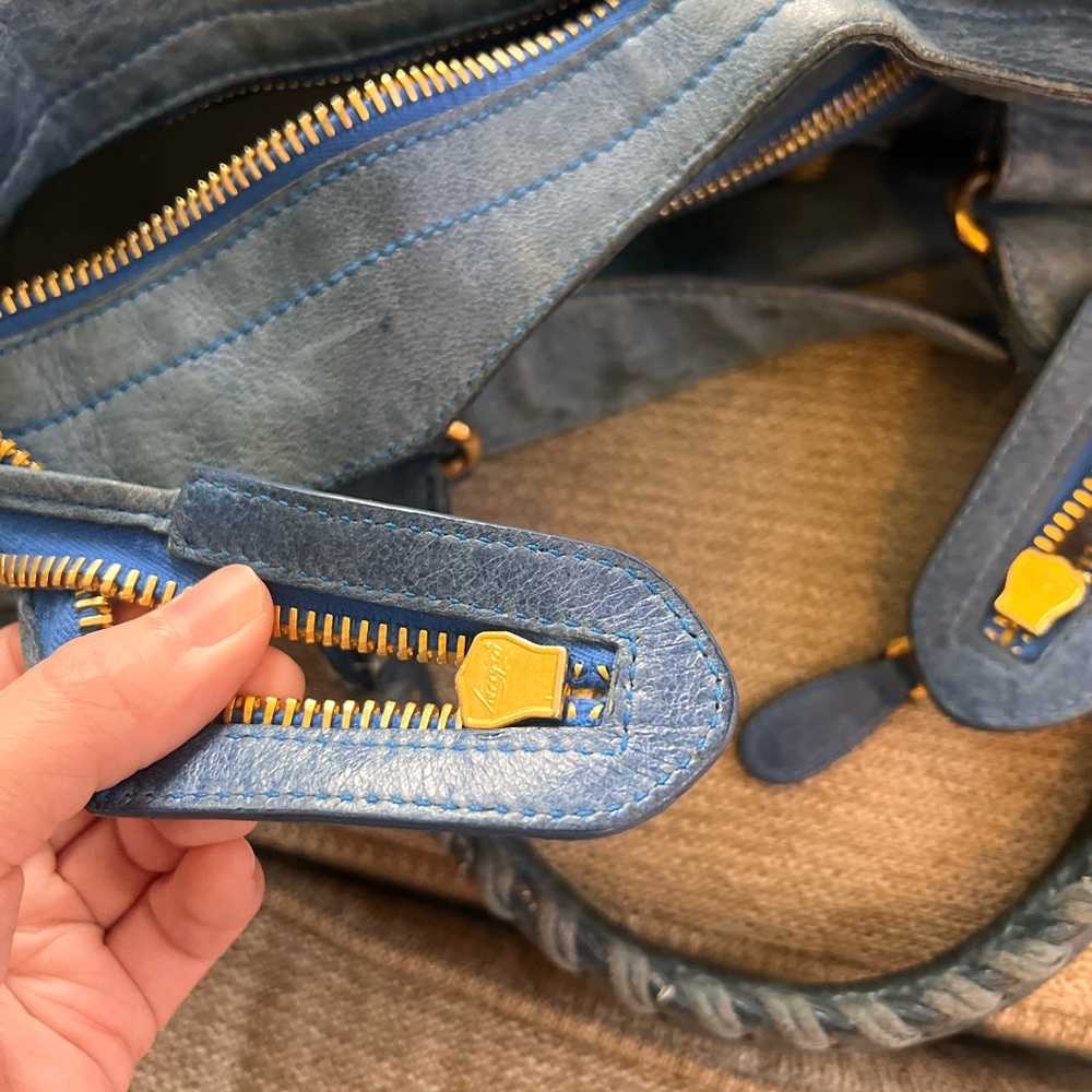 Balenciaga Vintage Le City Part Time Blue Leather Bag - Picture 8 of 15
